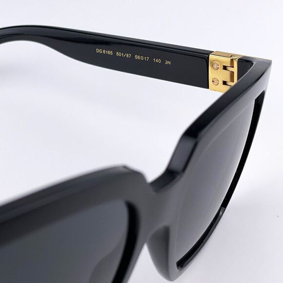 SALE! NEW D&G DG6165  501/87 Black Dark Gray Square Women Sunglasses main image 8